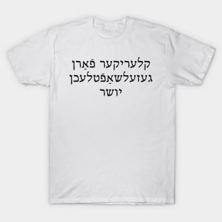 Social Justice Cleric (Yiddish, Masculine) T-Shirt